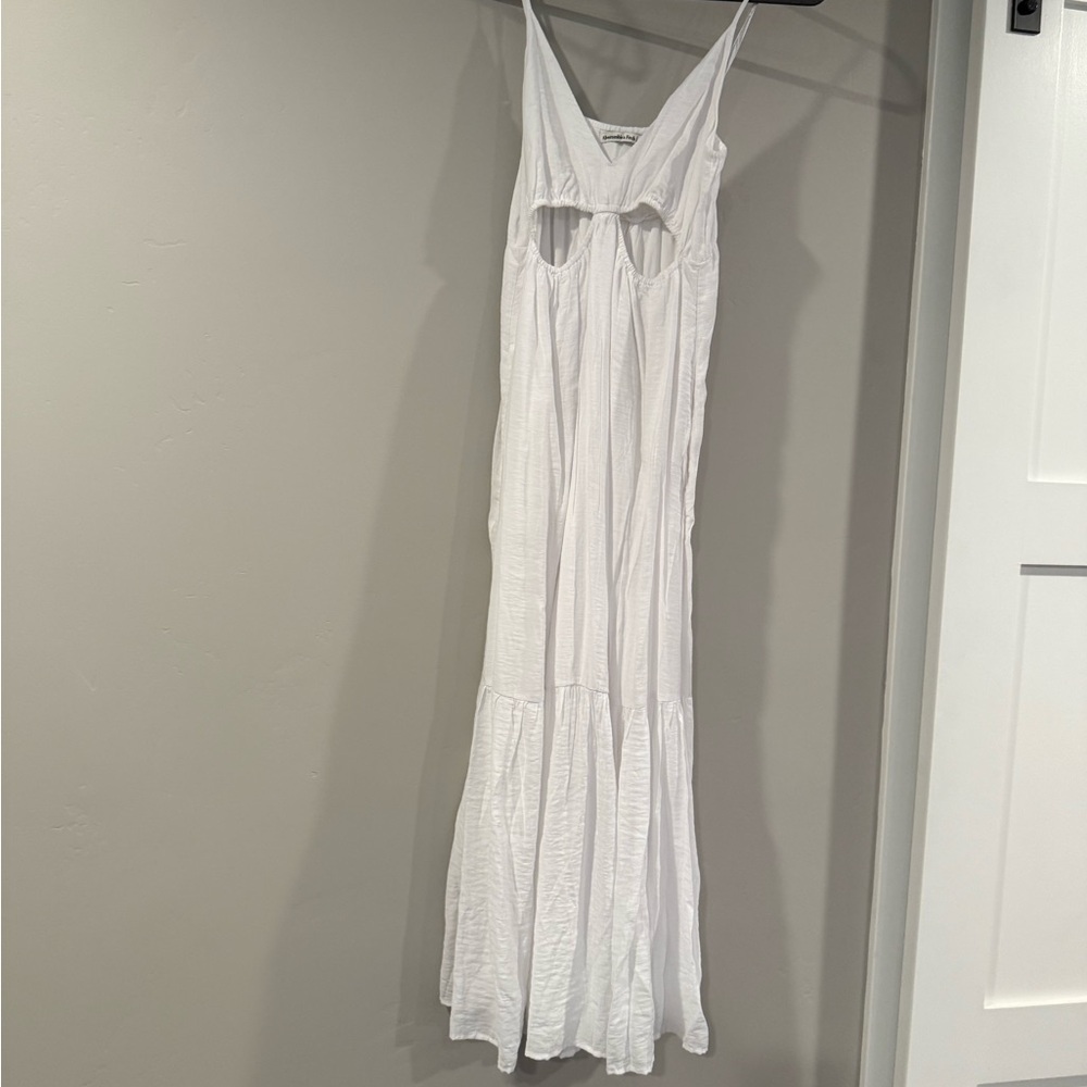 Abercrombie & Fitch White Cutout Maxi Dress
